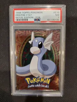 PSA 7 Dratini Foil Topps Pokemon Movie Edition - Image 1