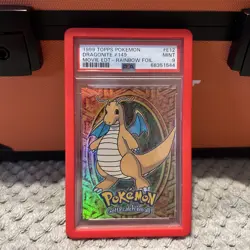 1999 Pokemon Topps First Movie #E12 Dragonite Rainbow Foil CGC 9 - Image 1