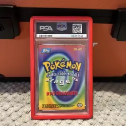 1999 Pokemon Topps First Movie #E12 Dragonite Rainbow Foil CGC 9 - Image 2