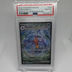 Pokemon Garchomp ex SV04 Paradox Rift SIR Holo 245/182 PSA 10 - Image 1