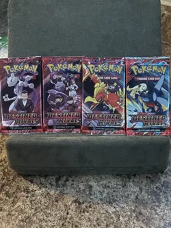 Pokemon Destined Rivals Booster Pack Lot x8 Factory Sealed Scarlet & Violet - Image 1