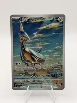 Skarmory 209/191 IR Pokemon Sv08: Surging Sparks Holo, NM/M, Ships Quickly - Image 1