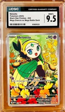 Pokemon CGC 9.5 Meloetta 026 Black Star Promos English Basic 2025 - Image 1