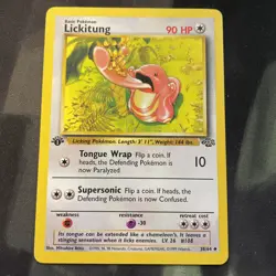 Pokemon TCG Lickitung 38/64 Jungle 1st Edition 90 HP English 1999 LP - Image 1