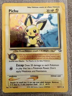 The Pokemon Company Pokemon TCG Pichu 12/111 Neo Genesis Holo Rare Unlimited Eng - Image 1