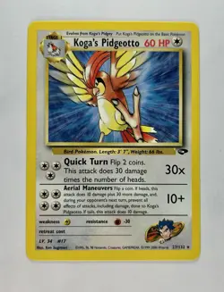 Koga's Pidgeotto 2000 Pokemon Gym Challenge Unlimited Rare #27/132 * Near Mint - Image 1
