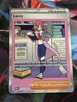 Pokemon Prismatic Evolutions #175/131 Lacey Special Illustration Rare SIR Holo - Image 1