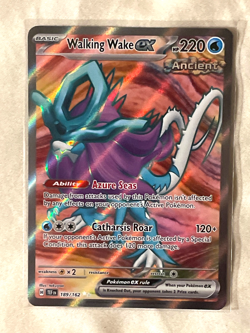 Pokemon Rare Full Art- Walking Wake EX 189/162 Sv05: Temporal Forces Holo - Image 1