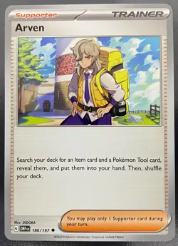 Arven 186/197 Obsidian Flames | NM/MT | Pokemon Trading Card TCG - Image 1