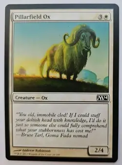 MTG Magic The Gathering Card Pillarfield Ox Creature Ox White M14 - Image 1