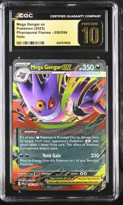 Pokemon Mega Gengar ex Phantasmal Flames Double Rare #056 CGC 10 Pristine - Image 1