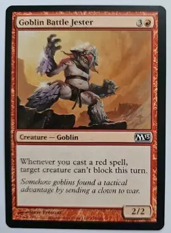 MTG Magic The Gathering Card Goblin Battle Jester Creature Goblin Red M13 - Image 1
