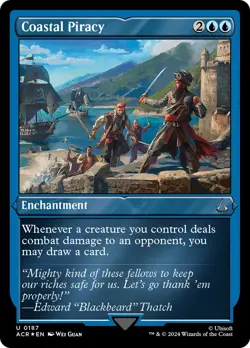 🧙Coastal Piracy U 0187 Etched FOIL ACR MTG - Image 1