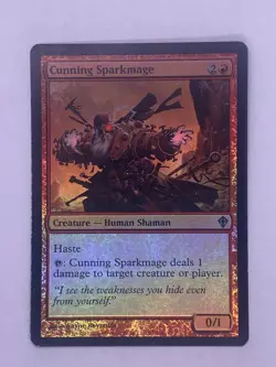 MTG Cunning Sparkmage Worldwake Foil - Image 1