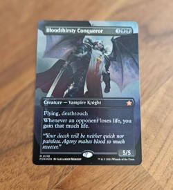 Bloodthirsty Conqueror - BORDERLESS FOIL - NM - MTG - Image 1