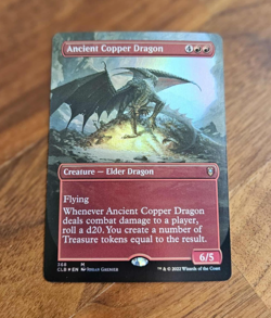 Ancient Copper Dragon - BORDERLESS FOIL - NM - MTG - Image 1