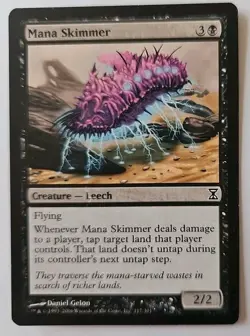 MTG Magic The Gathering Card Mana Skimmer Creature Leech Black Time Spiral - Image 1