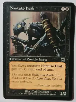 MTG Magic The Gathering Card Nantuko husk Creature Zombie Insect Black Onslaught - Image 1