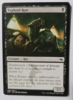 MTG Magic The Gathering Card Typhoid Rats Creature Rat Black Fate Reforged 2015 - Image 1