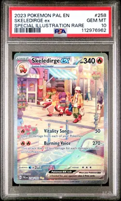 2023 POKEMON PAL EN-PALDEA EVOLVED #258 SKELEDIRGE EX PSA 10 - Image 1