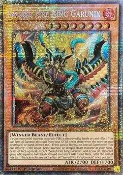Sacred Fire King Garunix (Starlight Rare) RA05-EN031 Yu-Gi-Oh Card - Image 1