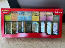 Pokemon Prismatic Evolutions Mini Tin 8-pack w Promo Cards IN HAND - Image 1