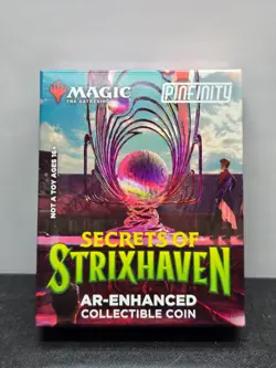 MTG Pinfinity Secrets of Strixhaven AR-Enhanced Coin WPN Exclusive Sealed - Image 1