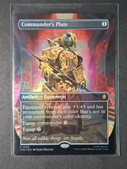 MTG Commander's Plate (Borderless Foil) P 0135 Commander: TMNT LP - Image 1