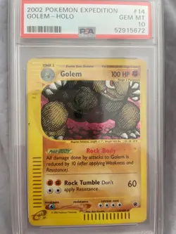 2002 pokemon expedition Golem Holo PSA 10 GEM MINT!!! - Image 1