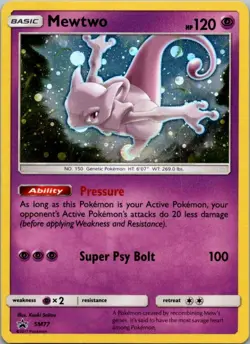 Mewtwo - SM77 Holo Promo Sun & Moon Promo Pokemon Near Mint - Image 2