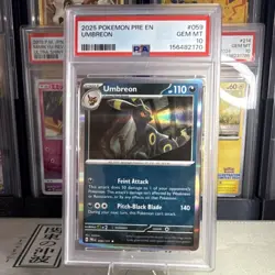 2025 POKEMON PRE EN-PRISMATIC EVOLUTIONS #059 UMBREON PSA 10 - Image 1