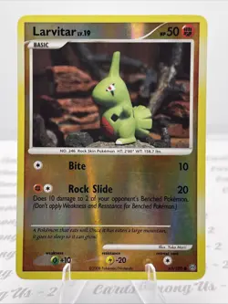 2008 Pokemon Diamond & Pearl Stormfront 63 Larvitar Reverse Foil - Image 1