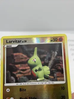 2008 Pokemon Diamond & Pearl Stormfront 63 Larvitar Reverse Foil - Image 2