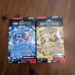 Pokemon TCG EX Battle Deck Greninja and Ampharos Set of 2 - Image 1