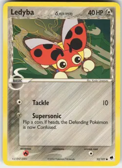 Ledyba 53/101 Common Dragon Frontiers Pokemon Lightly Played - Image 1