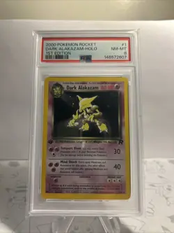 2000 Pokemon Team Rocket Dark Alakazam 1st Edition Holo #1/82 (PSA 8) - Image 2
