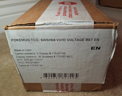 POKEMON TCG SWSH04 VIVID VOLTAGE BOOSTER BOX CASE ( 6 BOOSTER BOXES), NEW SEALED 820650827495 - Image 1