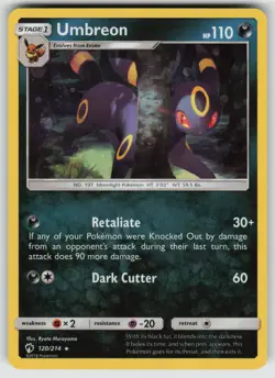 Umbreon 120/214 Rare Lost Thunder Pokemon Holo Near Mint - Image 1