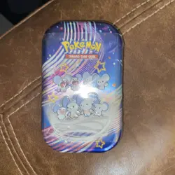 NEW POKEMON TCG SCARLET & VIOLET PALDEAN FATES MINI TIN SHINY MAUSHOLD - Image 1