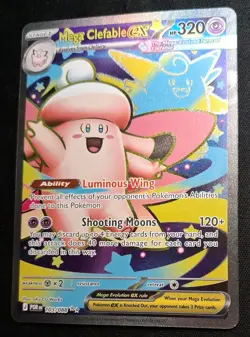 Mega Clefable EX 103/088 Full Art Holo Ultra Rare Pokemon Card TCG NM - Image 1