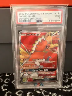 PSA 9 Mint 2017 Pokemon Sun & Moon #131 Ho-Oh GX 131/147 Burning Shadows - Image 1