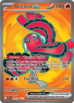 Oricorio ex 110/094 Ultra Rare Phantasmal Flames Pokemon Near Mint - Image 1