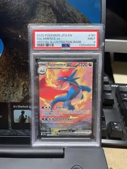 Pokemon 2025 Sv09 Journey Together Salamence ex 187/159 SIR Holo PSA 9 EN - Image 1