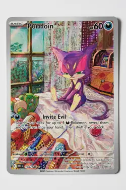 Purrloin 136/086 Pokemon TCG: White Flare Illustration Rare - Image 1