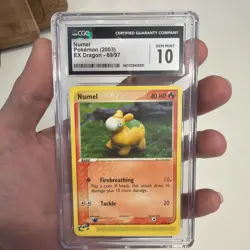 CGC 10 GEM MINT Numel 69/97 ex Dragon Vintage 2003 Pokemon Card - Image 1