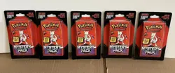 Lot Of 5 NEW SEALED 2025 Pokemon Mystery Pack Mewtwo Possible Vintage Chase Pack - Image 1