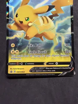 Pokemon Card - Pikachu V Sword & Shield Promo SWSH063 Promo Holo Near Mint - Image 4