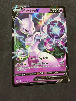 Mewtwo V Holo Ultra Rare Pokemon GO 030/078 - Image 1