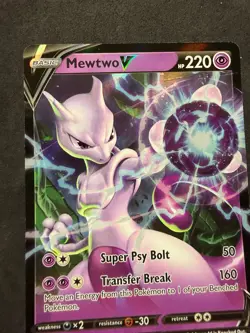 Mewtwo V Holo Ultra Rare Pokemon GO 030/078 - Image 2