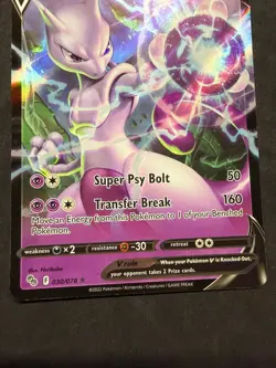 Mewtwo V Holo Ultra Rare Pokemon GO 030/078 - Image 4